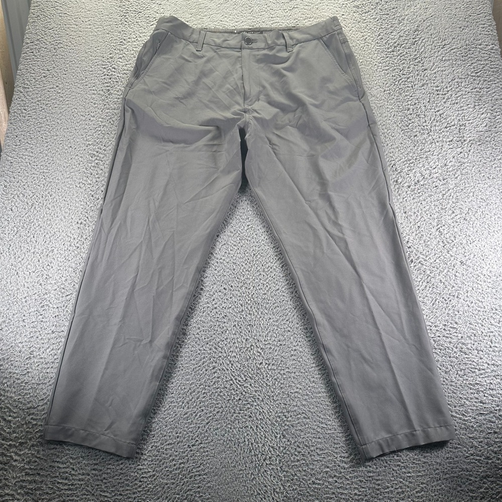 Andrew Marc New York Pant Mens 40x32 Gray Polyester Golf Performance Stretch